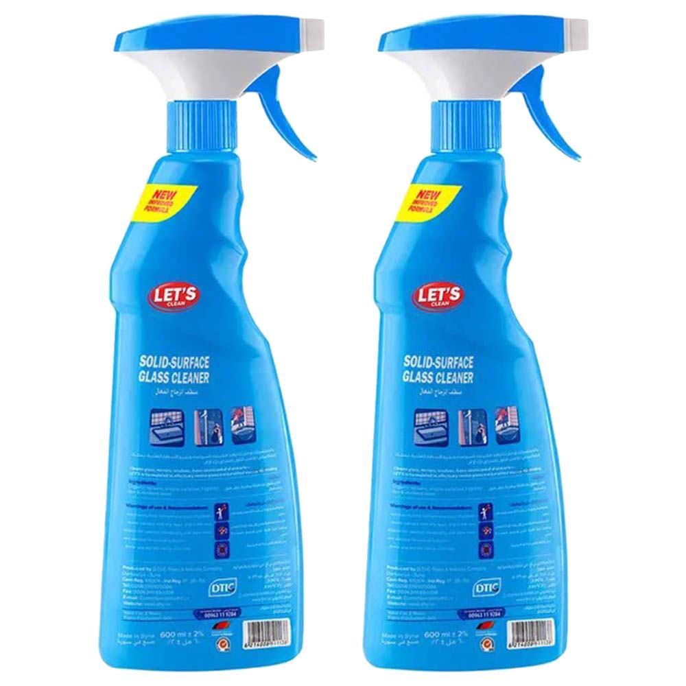 Let's Clean - Glass Cleaner - 600 ml - Pack of 2