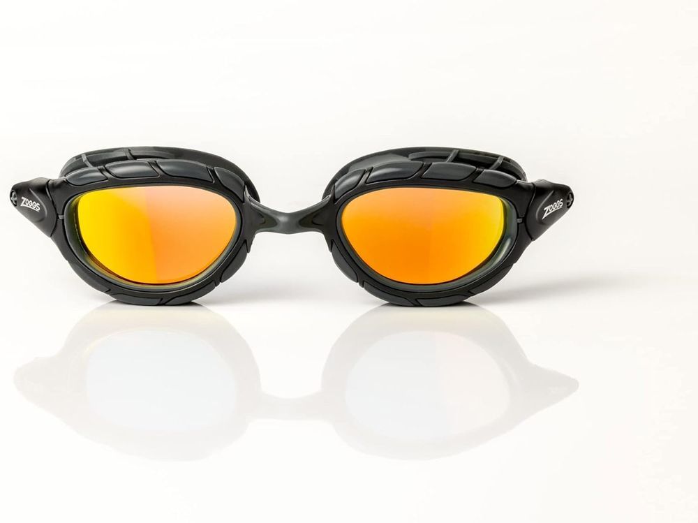 Zoggs - Predator Titanium Mirrored Swimming Goggles - Orange/Grey/Black