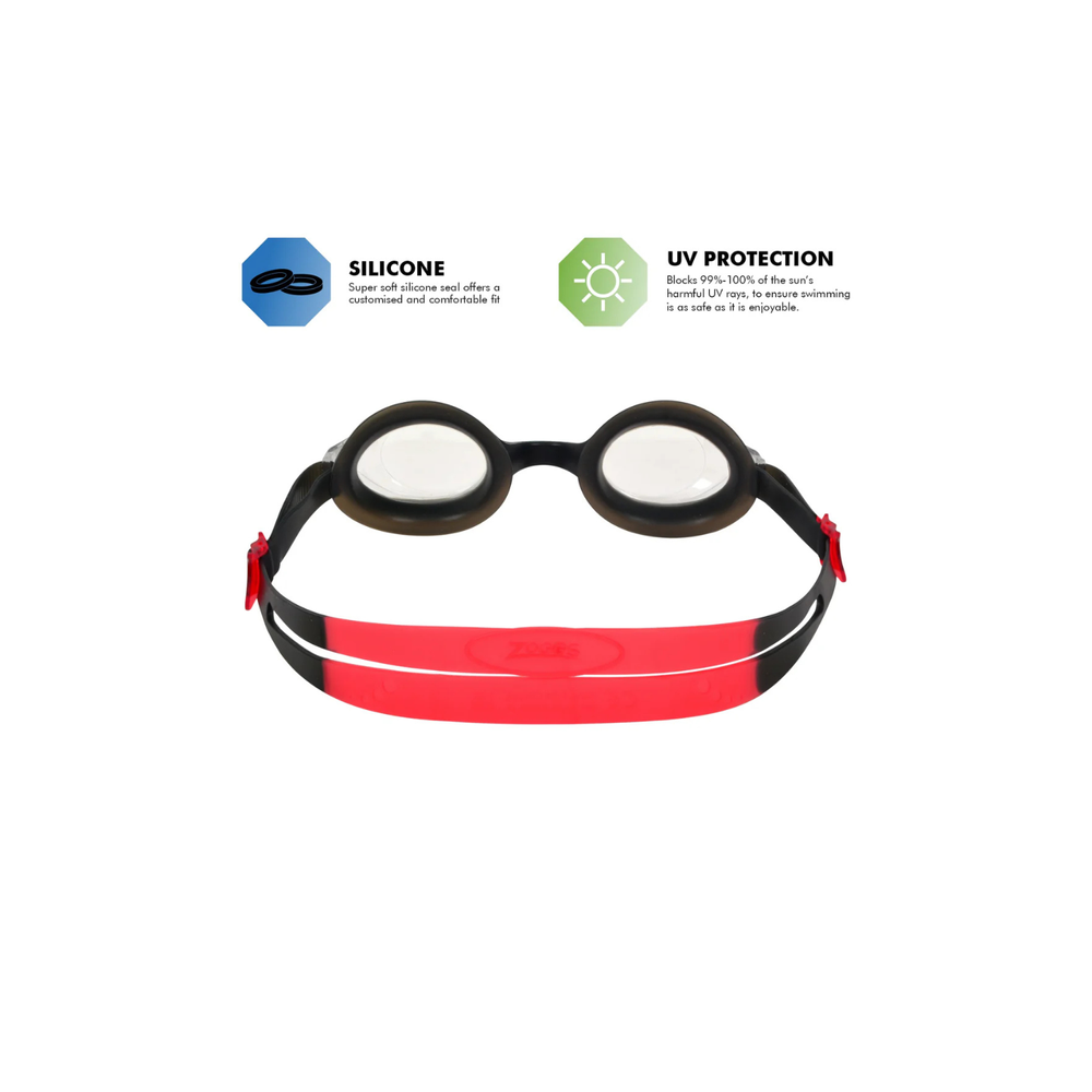 Zoggs - Unisex Bondi Clear Swimming Goggles - Smoke Red