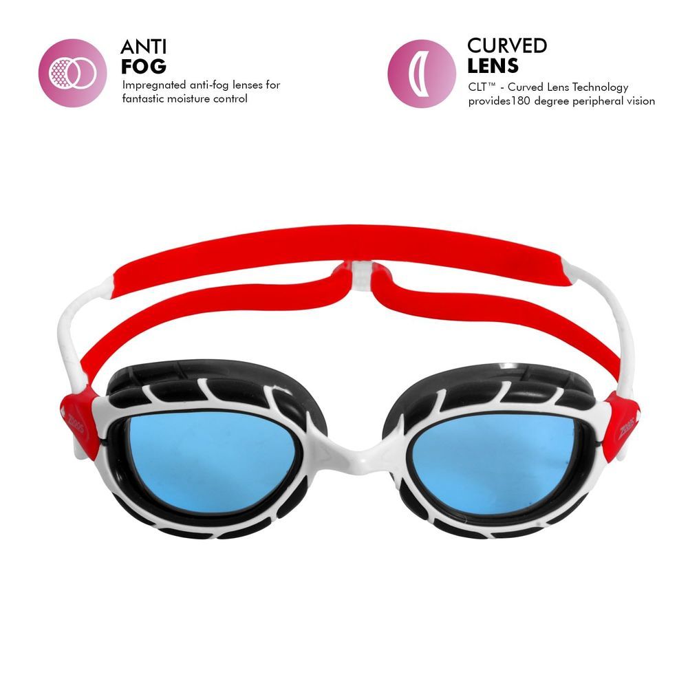 Zoggs - Predator Swimming Goggles - White/Red