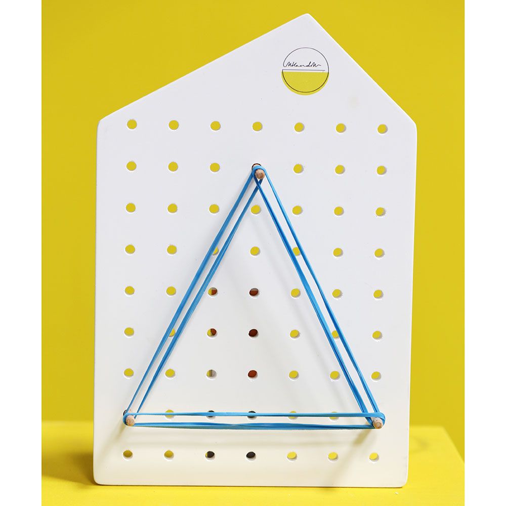 Mkandm - Geoboard Wooden Toy - White