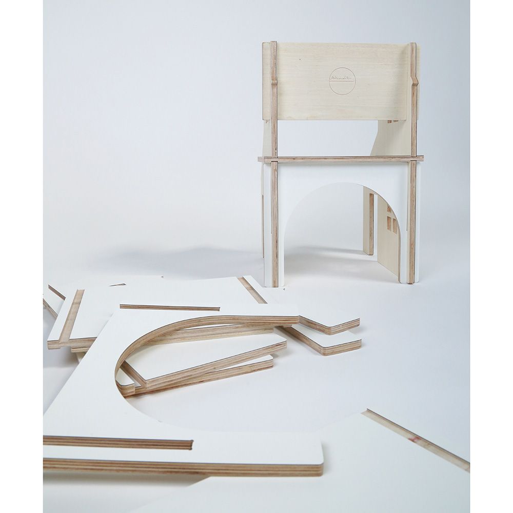 Mkandm - Gia Wooden Chair - White - 5pcs