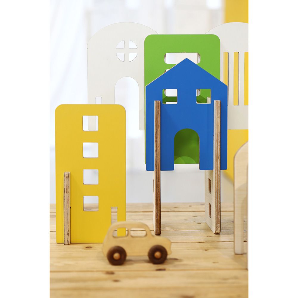 Mkandm - Skyline Mini Wooden Building Toy - 16pcs