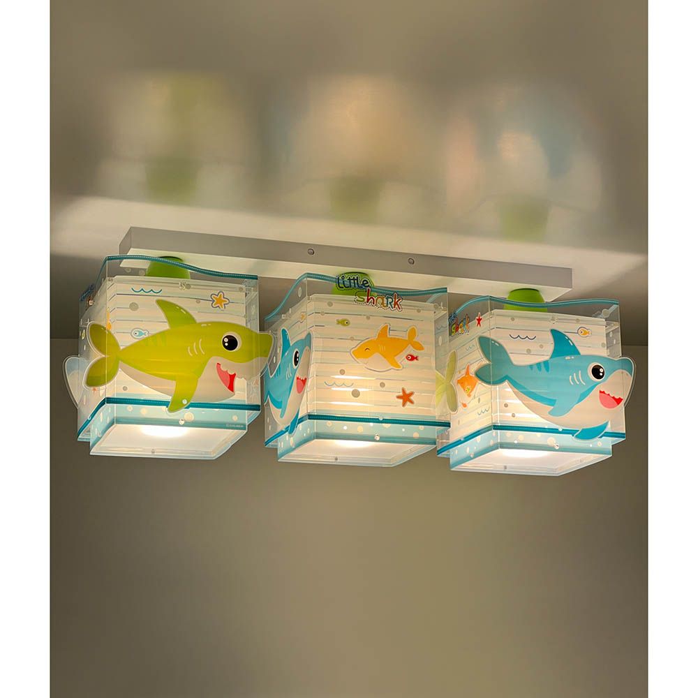 ChildrenLighting - Little Shark 3 Light Ceiling Lamp