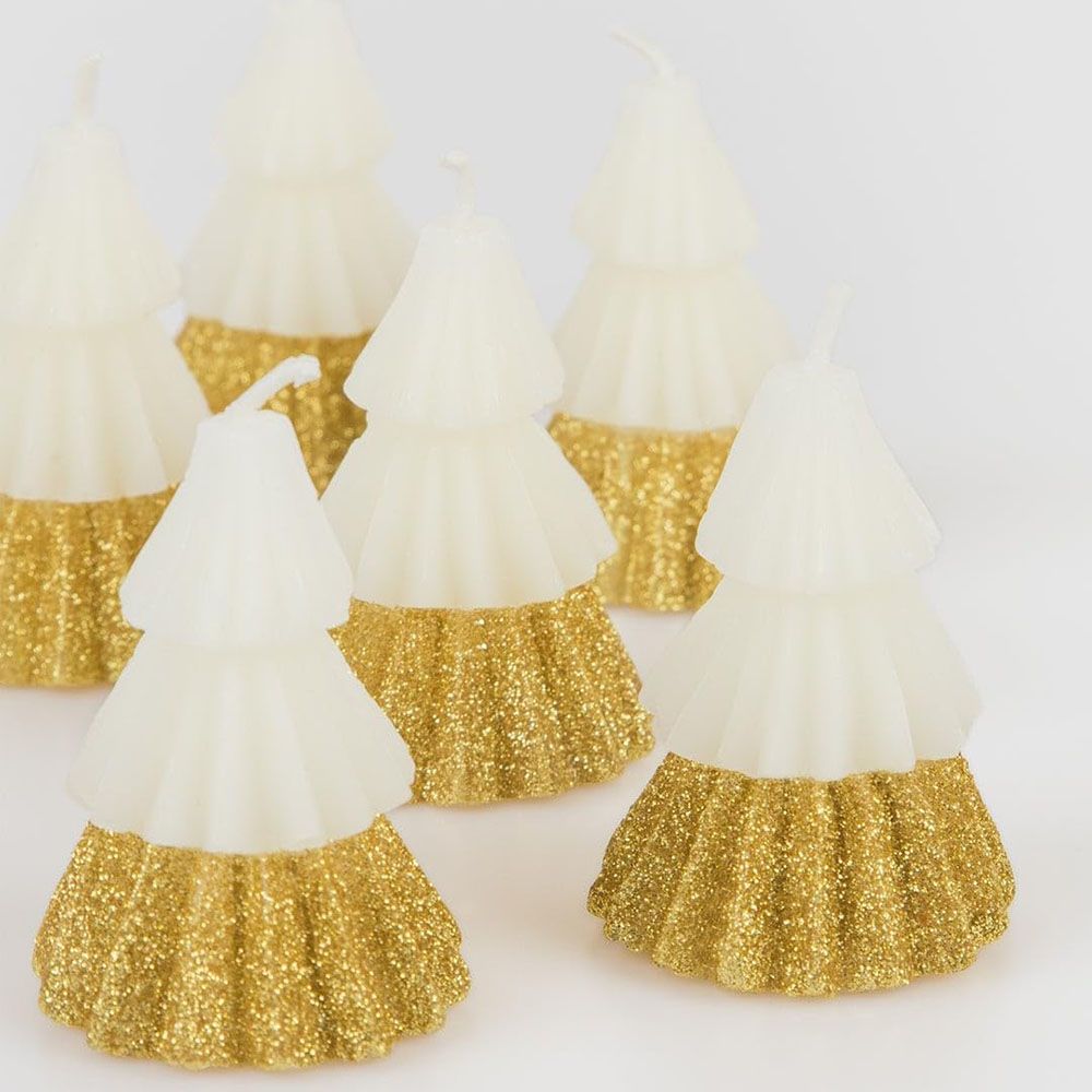 Meri Meri - Ivory Mini Tree Candles - 6pcs