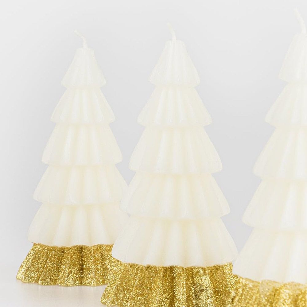 Meri Meri - Ivory Tree Candles - 3pcs