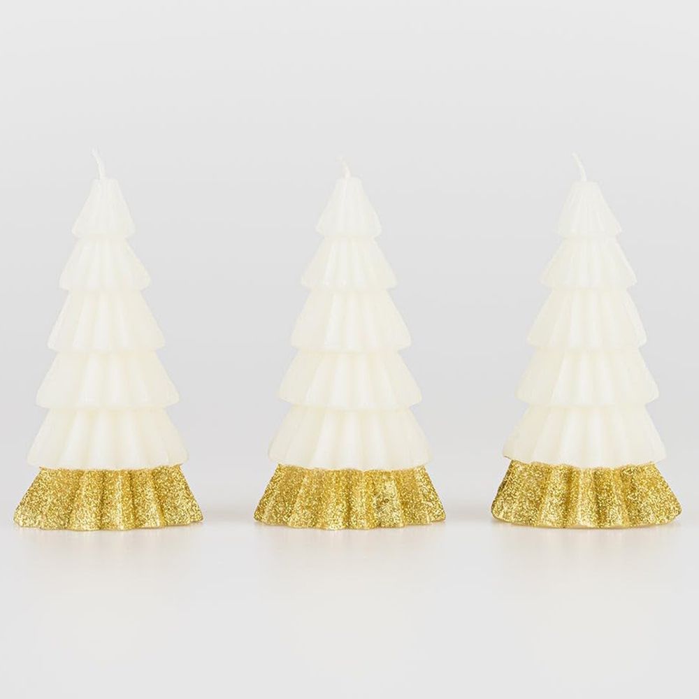 Meri Meri - Ivory Tree Candles - 3pcs