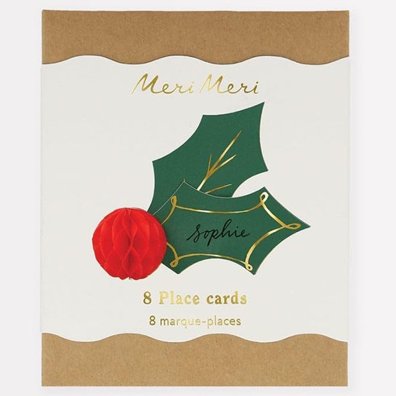 Meri Meri - Holly Honeycomb Place Cards