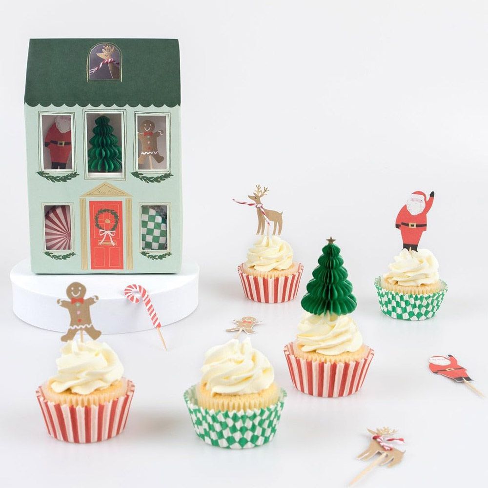 Meri Meri - Festive House Cupcake Kit - 24pcs