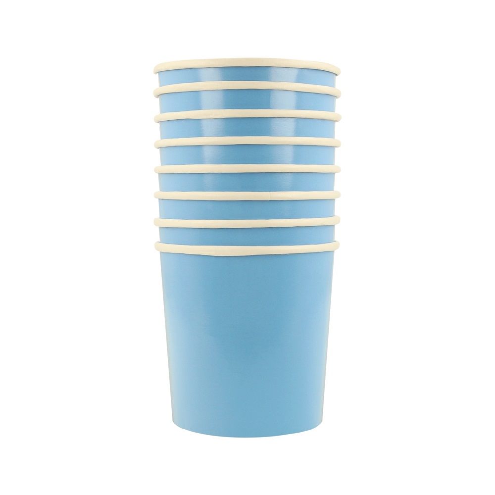 Meri Meri - Tumbler Cups - Cornflower Blue - Pack of 8