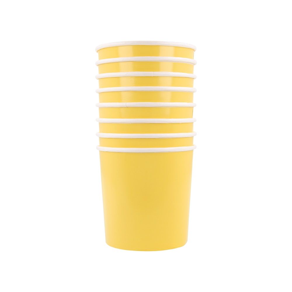 Meri Meri - Tumbler Cups - Lemon Sherbet - Pack of 8