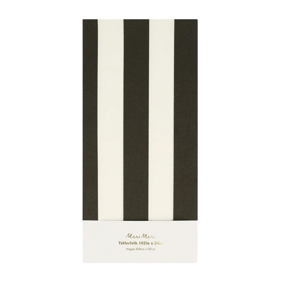 Meri Meri - Black Striped Tablecloth