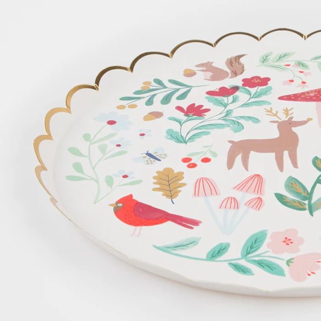 Meri Meri - Winter Woodland Dinner Plates Pack Of 8