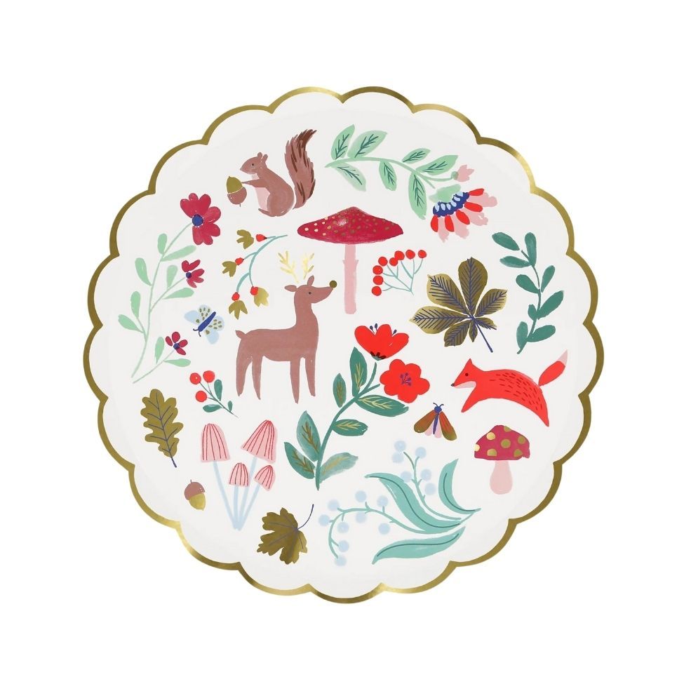 Meri Meri - Winter Woodland Side Plates Pack Of 8