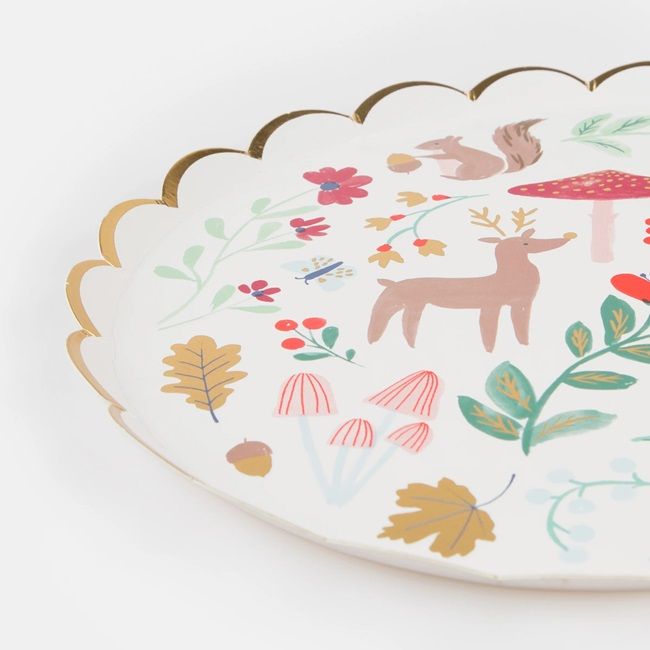 Meri Meri - Winter Woodland Side Plates Pack Of 8