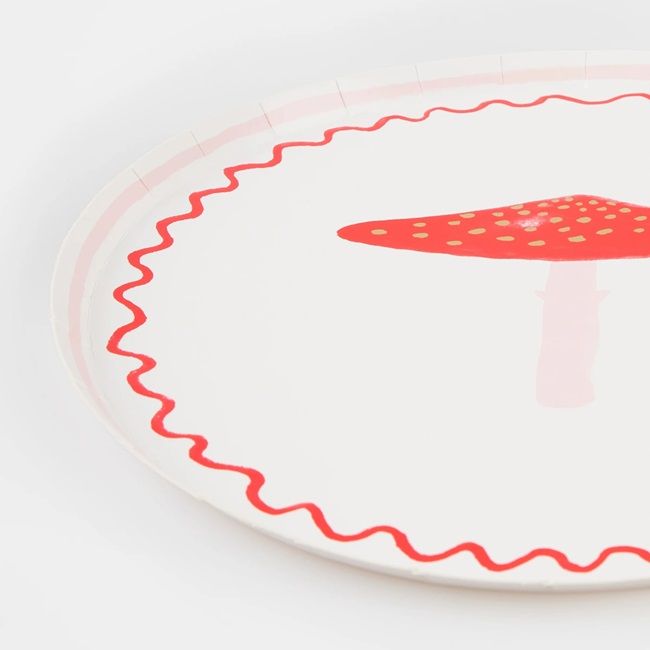 Meri Meri - Merry Mushrooms Side Plates Pack Of 8