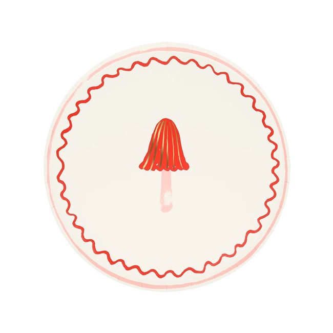 Meri Meri - Merry Mushrooms Side Plates Pack Of 8