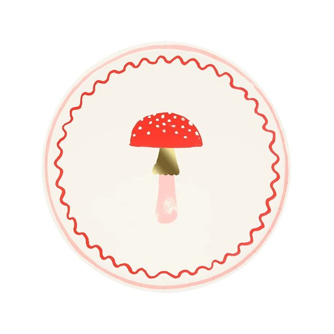 Meri Meri - Merry Mushrooms Side Plates Pack Of 8