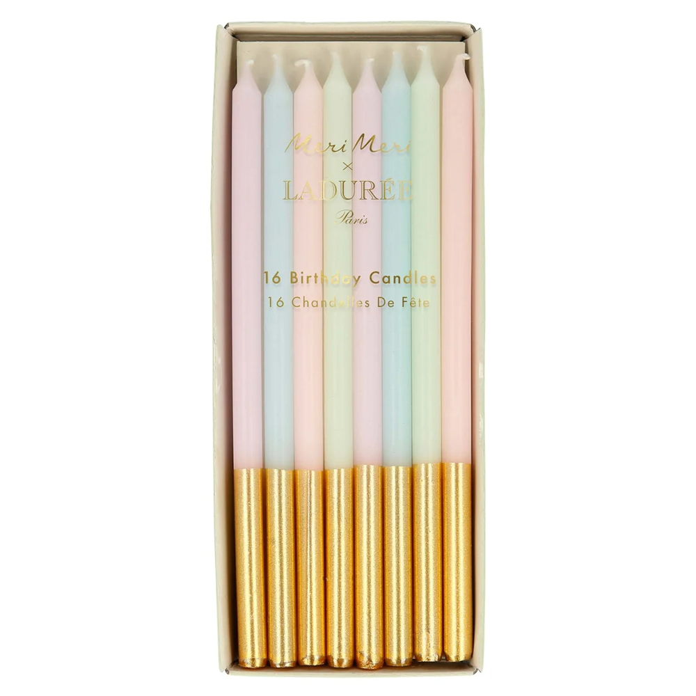 Meri Meri - Laduree Paris Gold Dipped Candles - Pack of 16