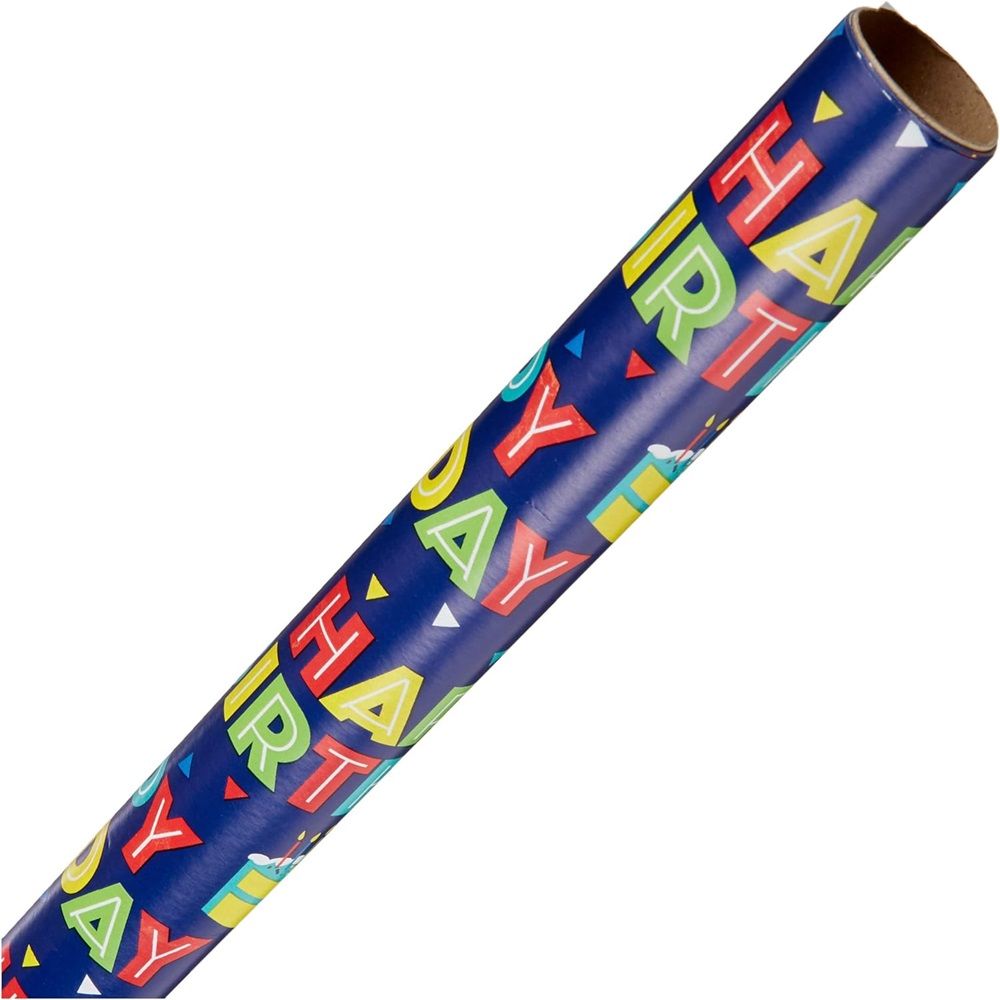 Unique - Happy Birthday Gift Wrap - 76 x 152cm