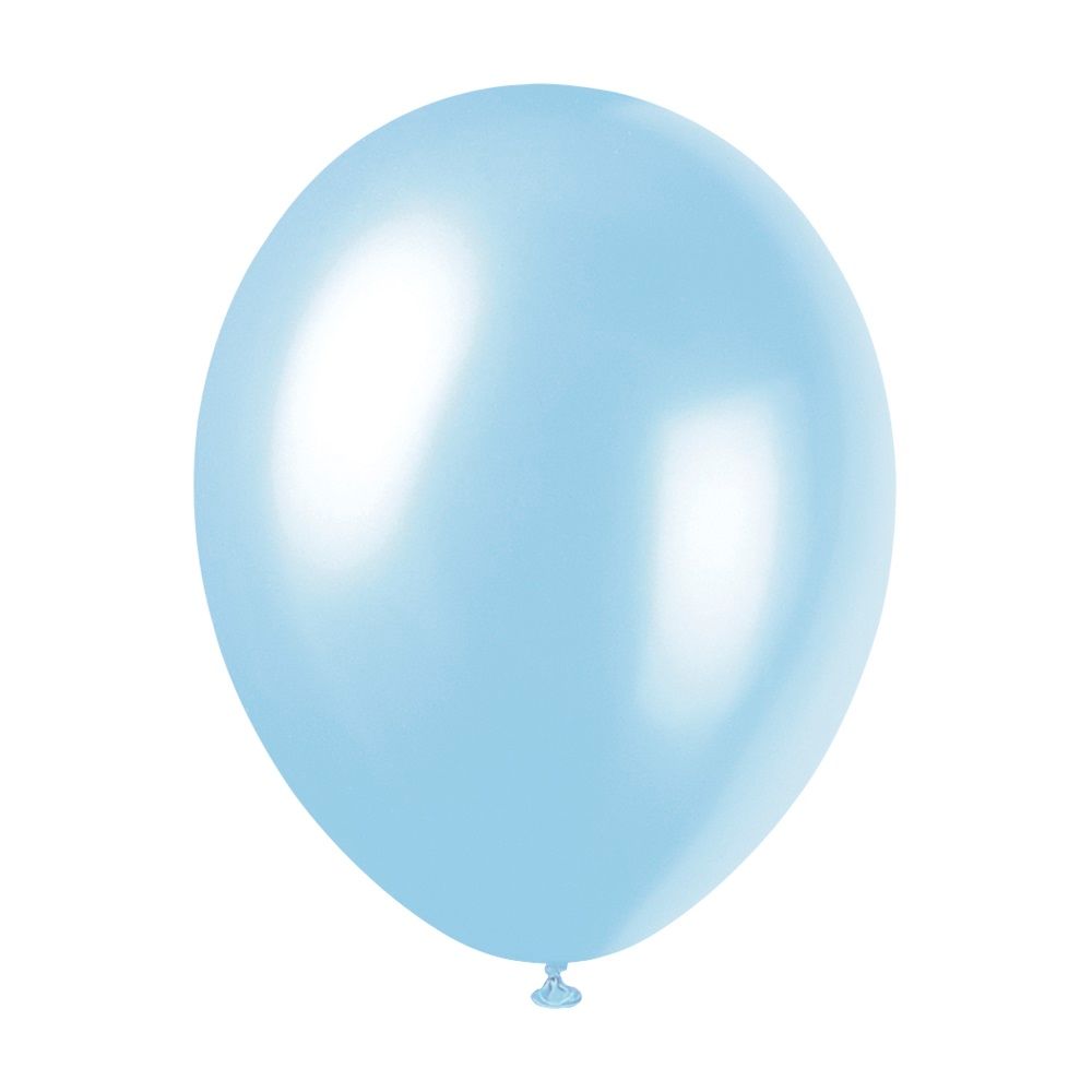 Unique - Balloon - 8pcs - 12-Inch - Pearl Sky Blue