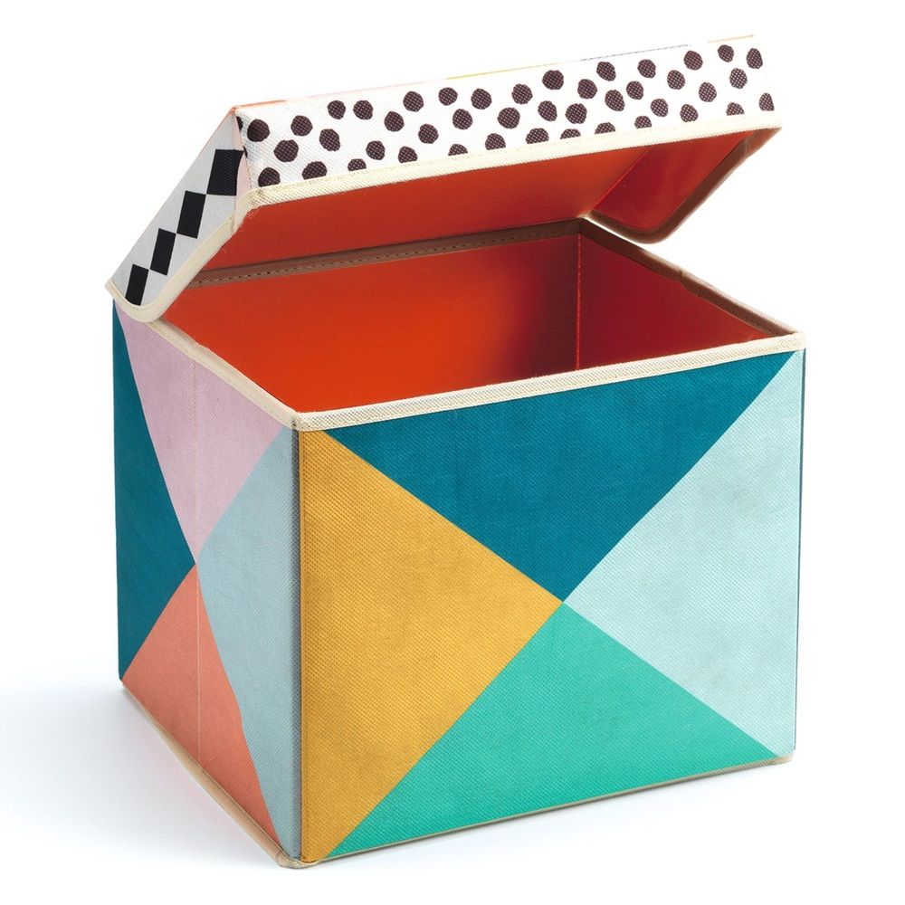 Djeco - Geometry Seat Toy Storage Box