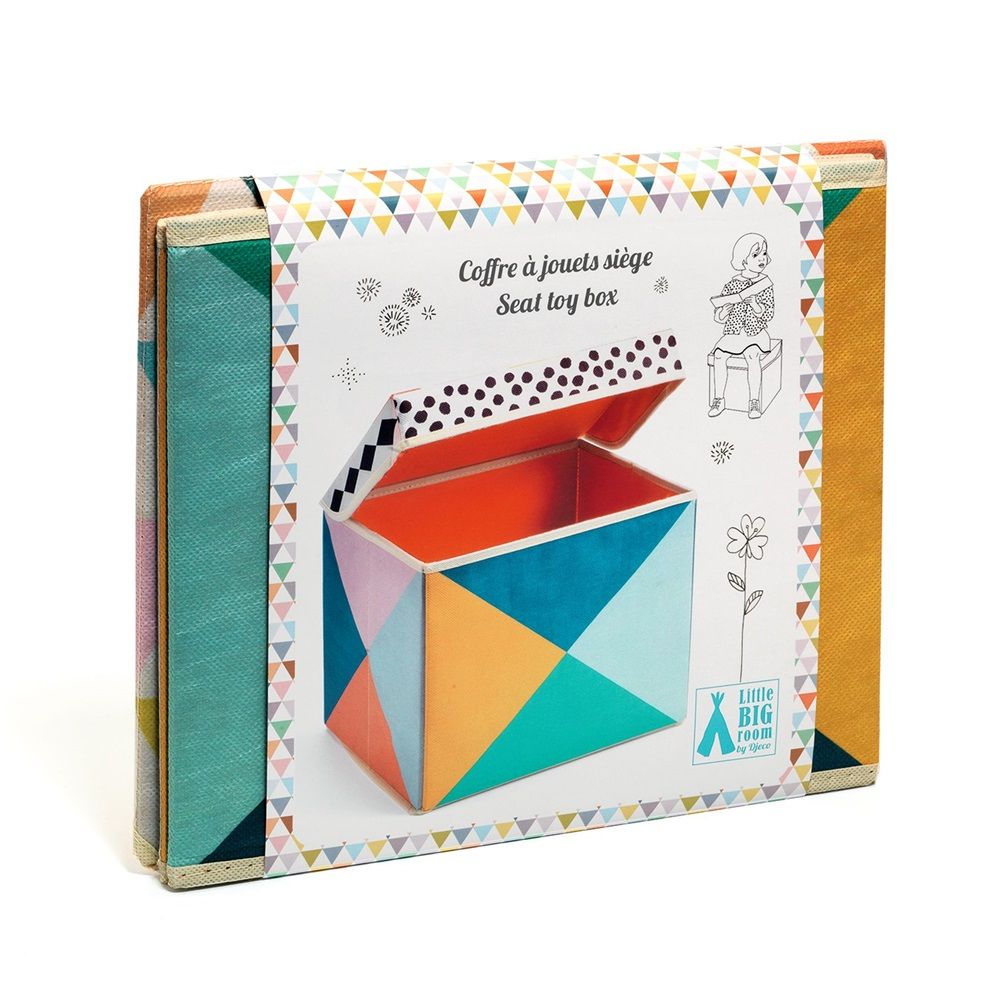 Djeco - Geometry Seat Toy Storage Box