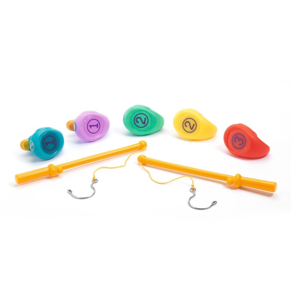 Djeco - Ducky Fishing Ducks Bath Time Toy Set - 7pcs