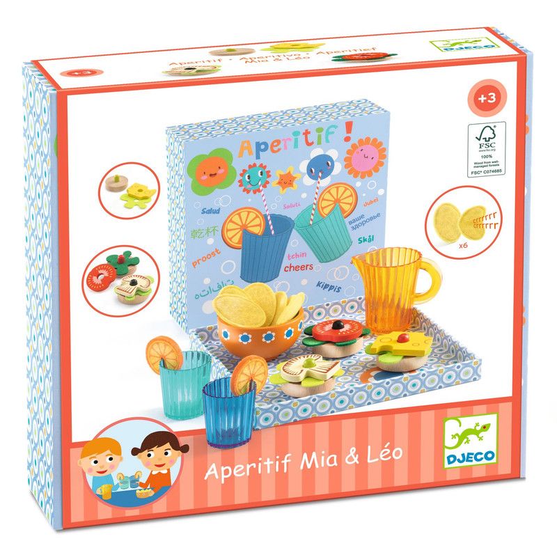 Djeco - Mia & Leo Aperitif Wooden Set