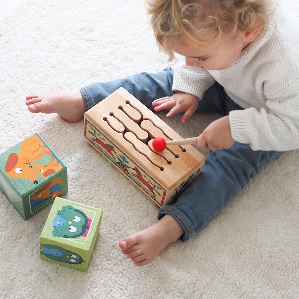 Djeco - Animambo Wooden Drum Musical Toy