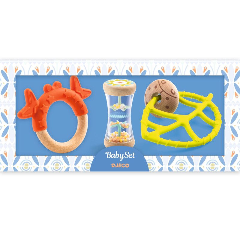 Djeco - Hochet Teether Baby Blanc Set