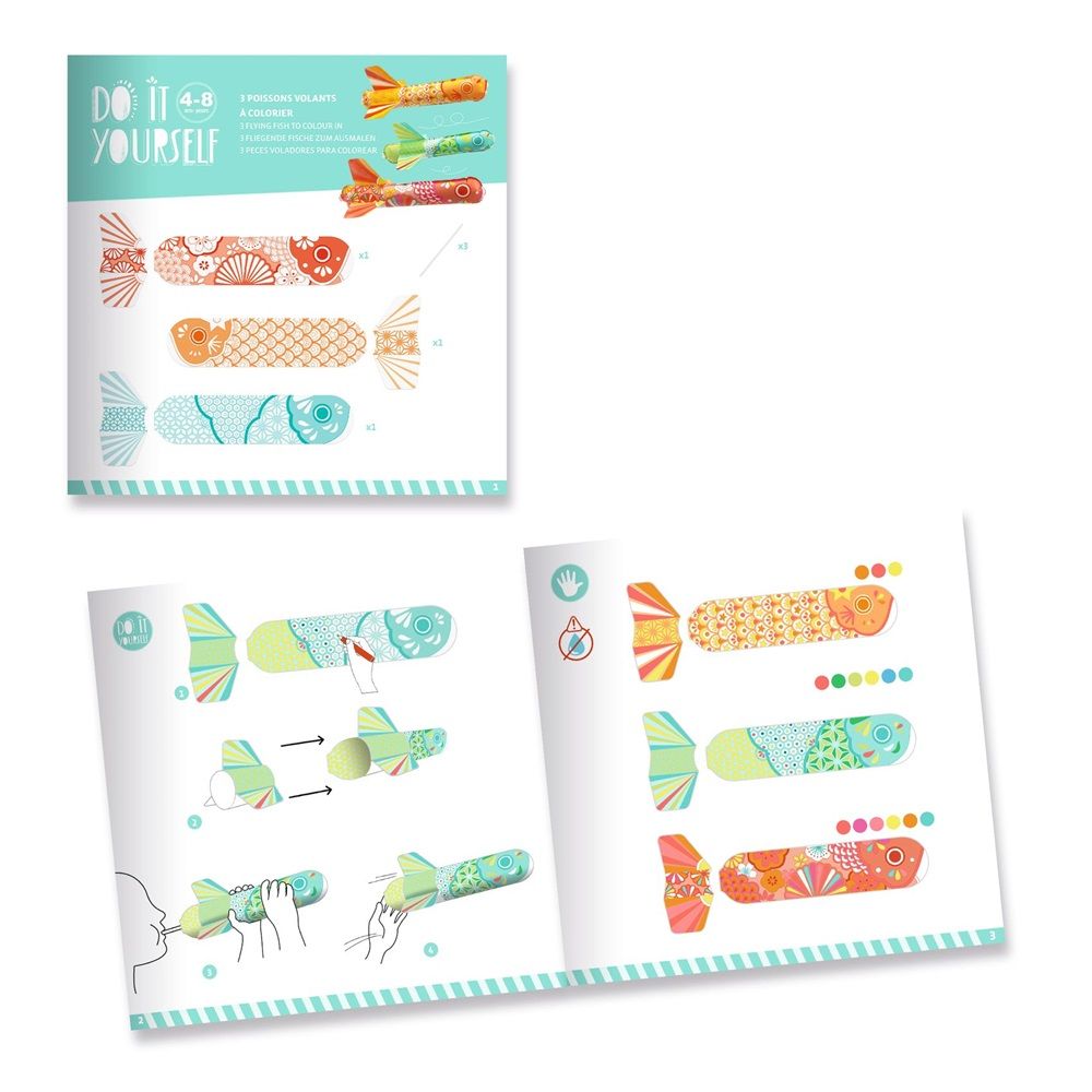 Djeco - Do It Yourself Craft Kit - Koinobori Flying Fish