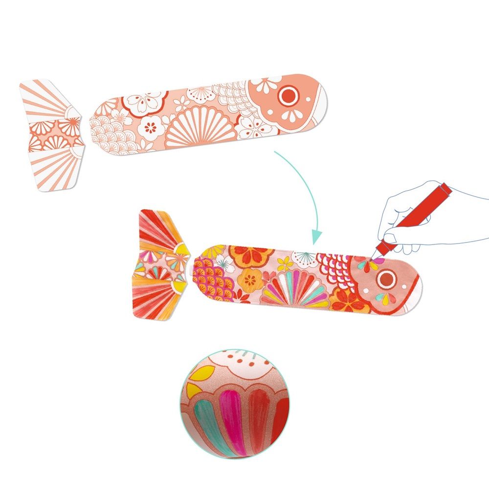 Djeco - Do It Yourself Craft Kit - Koinobori Flying Fish