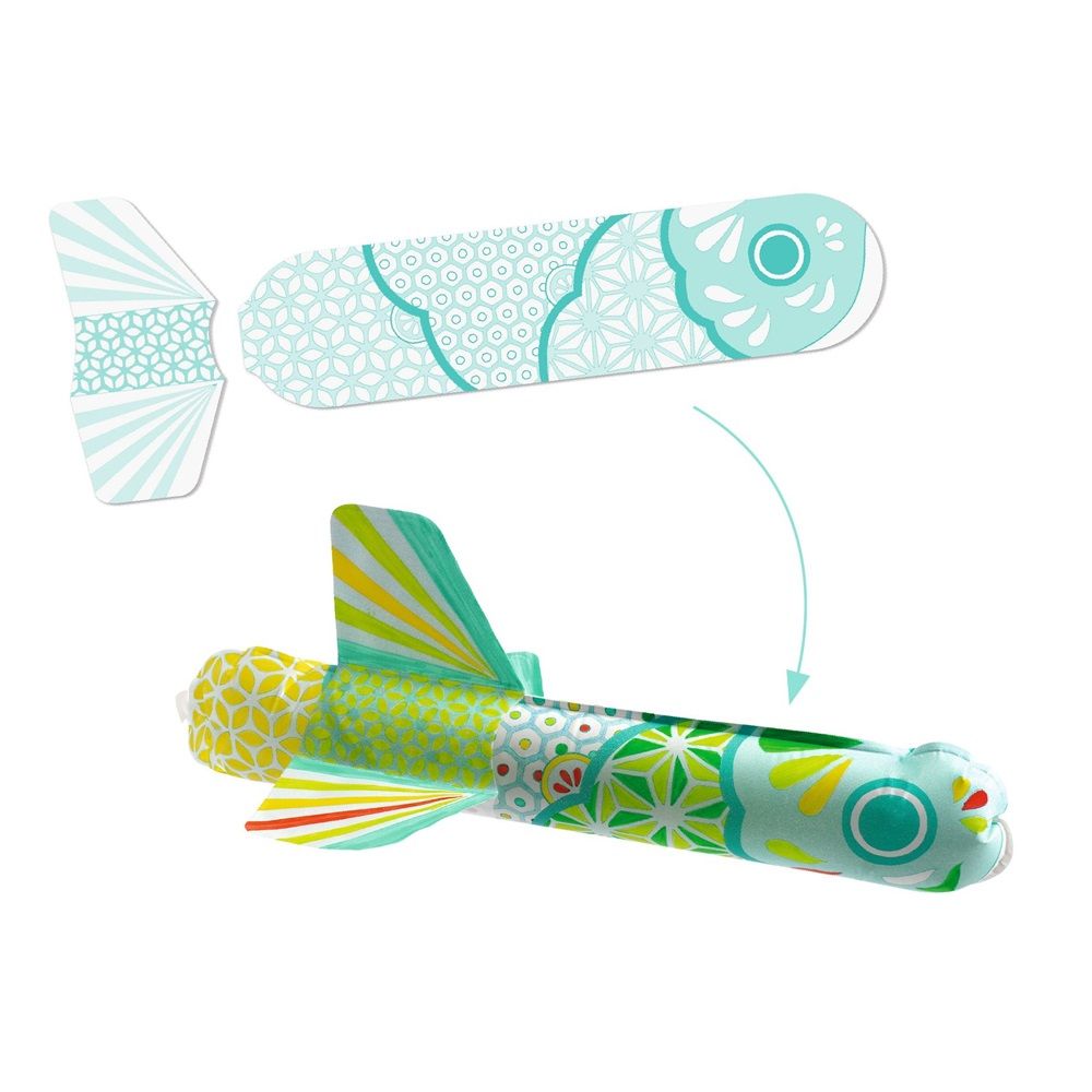 Djeco - Do It Yourself Craft Kit - Koinobori Flying Fish