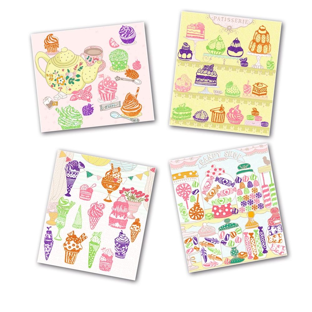 Djeco - Artistic Patch Craft Kit - Sweets