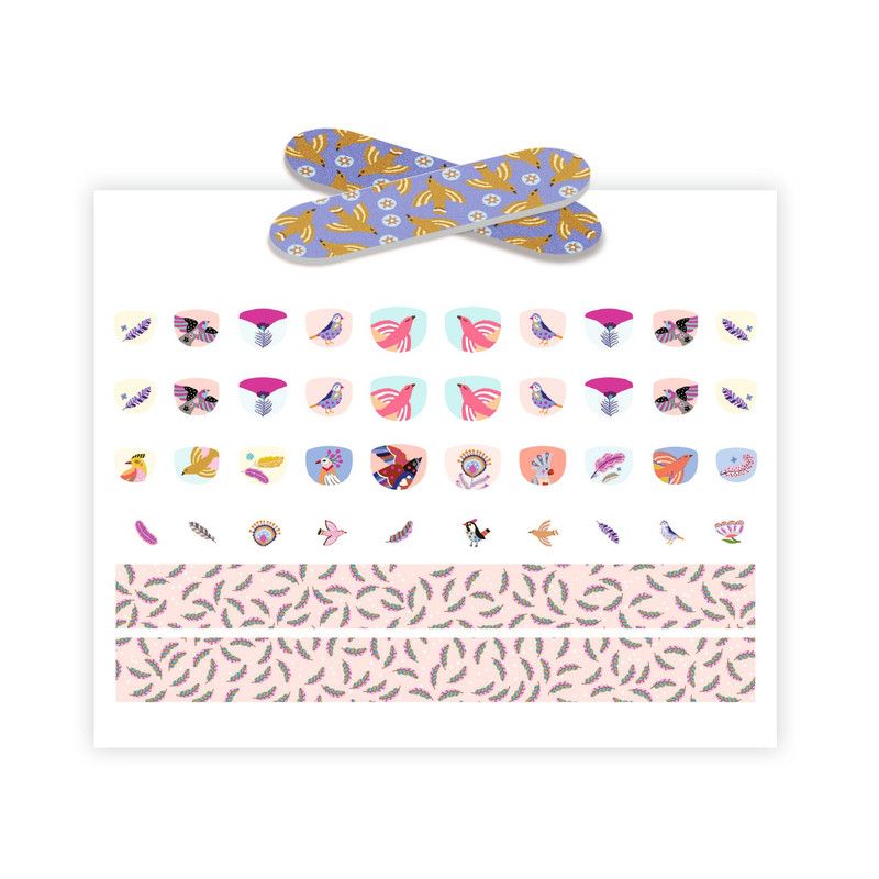 Djeco - Nail Stickers - Feathers