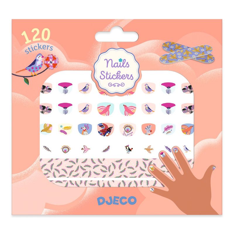 Djeco - Nail Stickers - Feathers