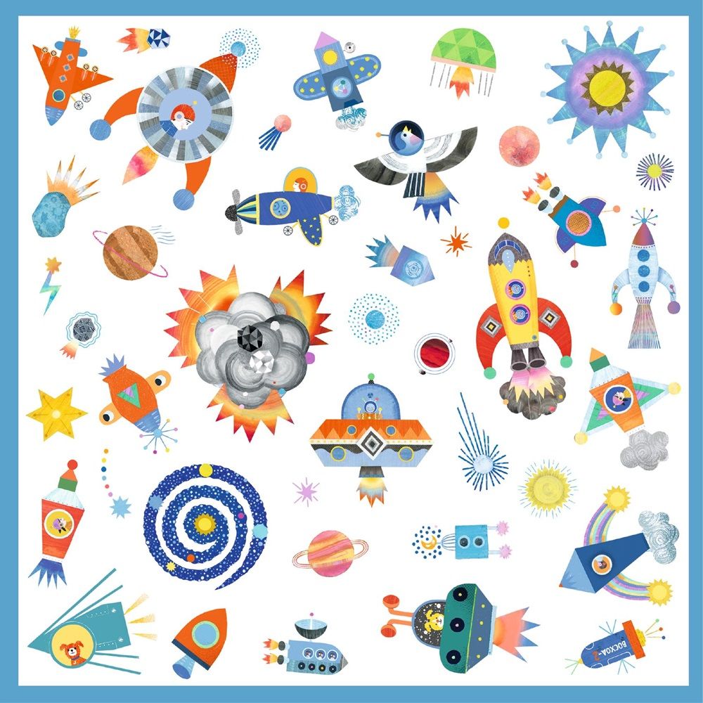 Djeco - Interstellar Stickers Kit - 160pcs