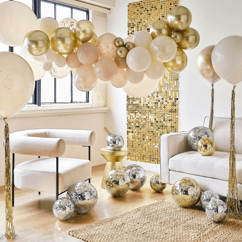 Ginger Ray - Gold Speckle 40th Birthday Balloons