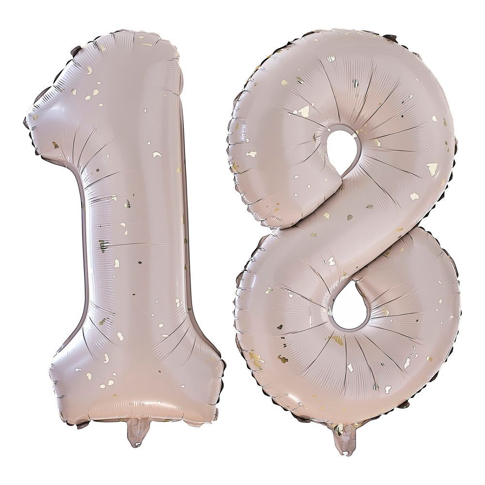 Ginger Ray - Gold Speckle 18th Birthday Balloons