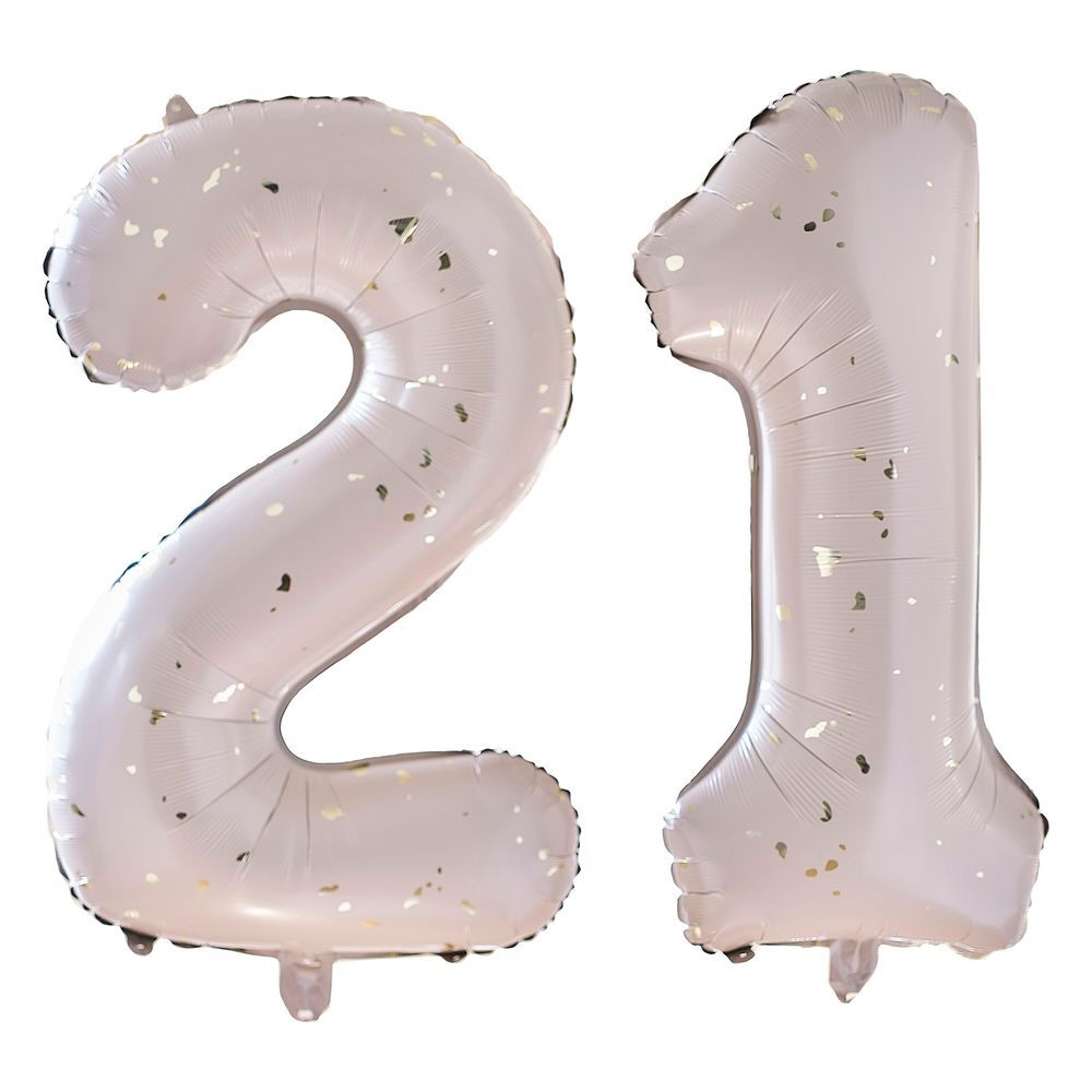 Ginger Ray - Gold Speckle 21st Birthday Balloons