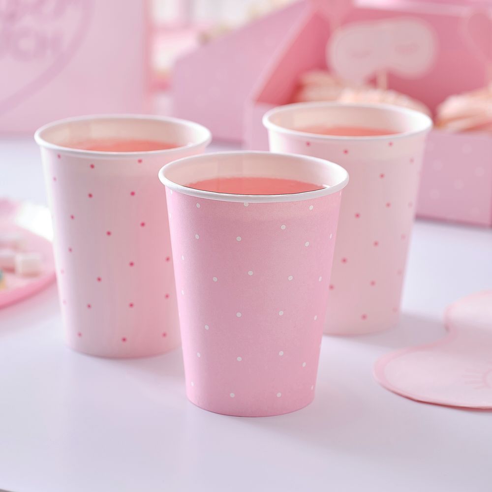 Ginger Ray - Polka Dot Paper Cups - Pink