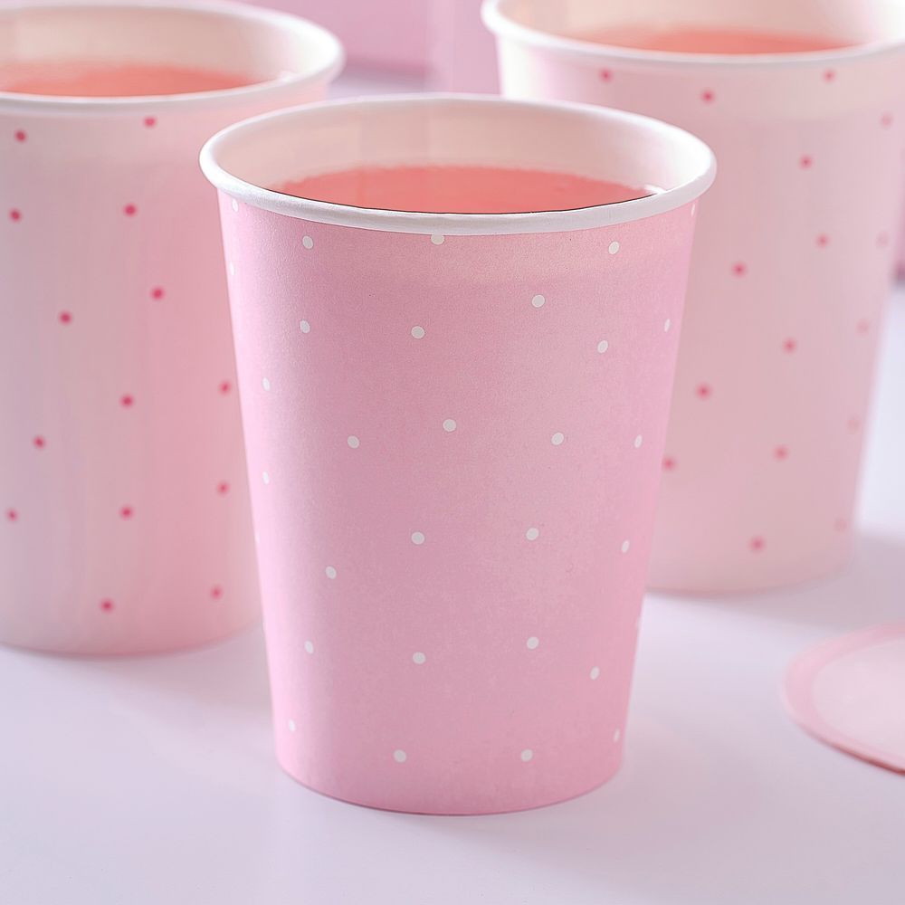 Ginger Ray - Polka Dot Paper Cups - Pink