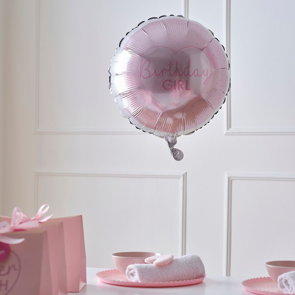 Ginger Ray - Birthday Girl Birthday Balloon - Pink