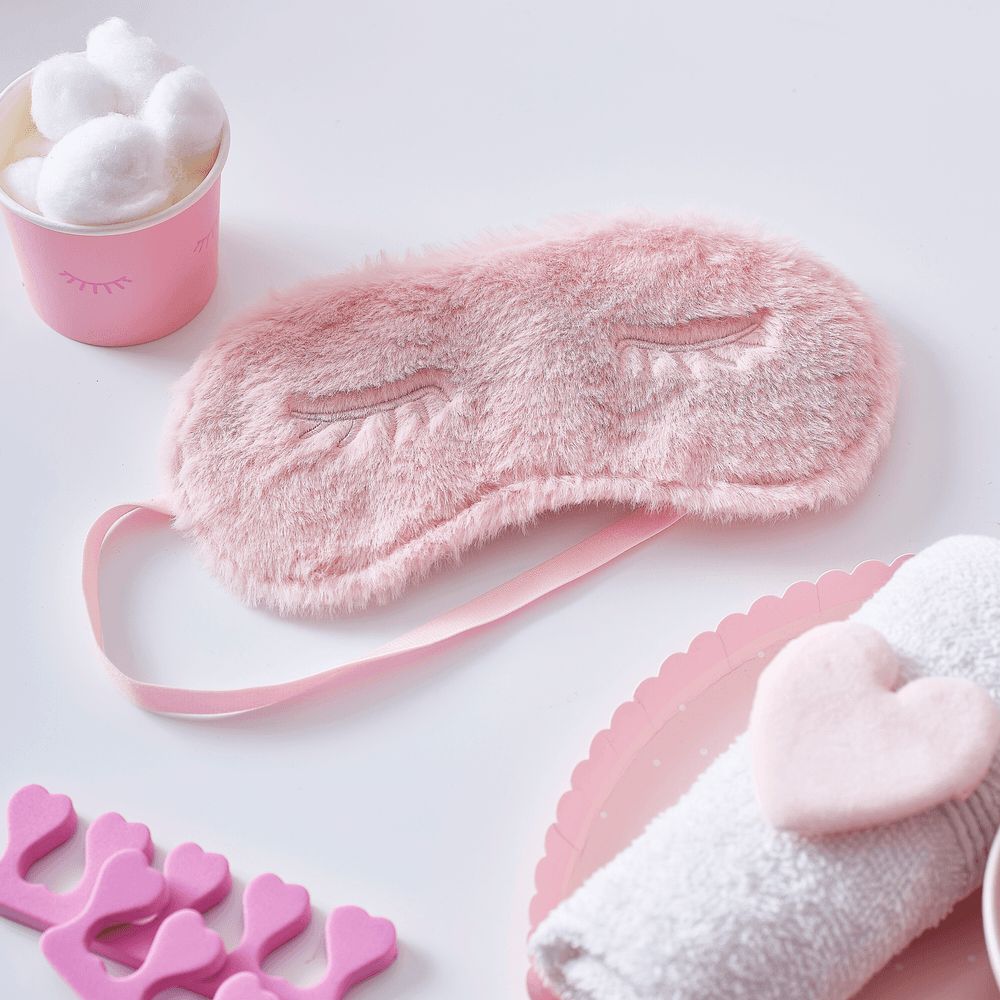 Ginger Ray - Fluffy Pamper Party Eye Mask - Pink