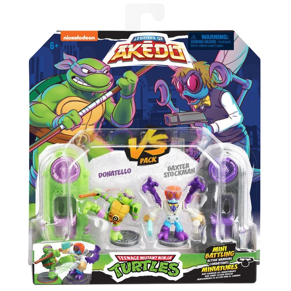 Akedo - TMNT S1 Donatello vs Baxter Stockman Figure - 2pcs