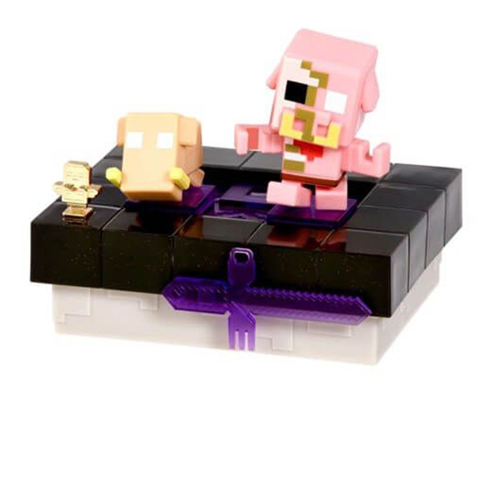 Minecraft - Nether Portal Mine And Craft Character And Mini Mob Kit