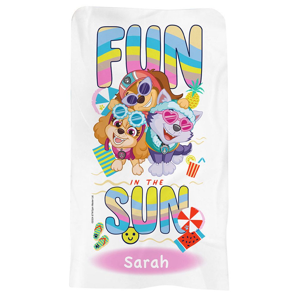 Essmak - Personalised Paw Patrol Girl Beach Towel 