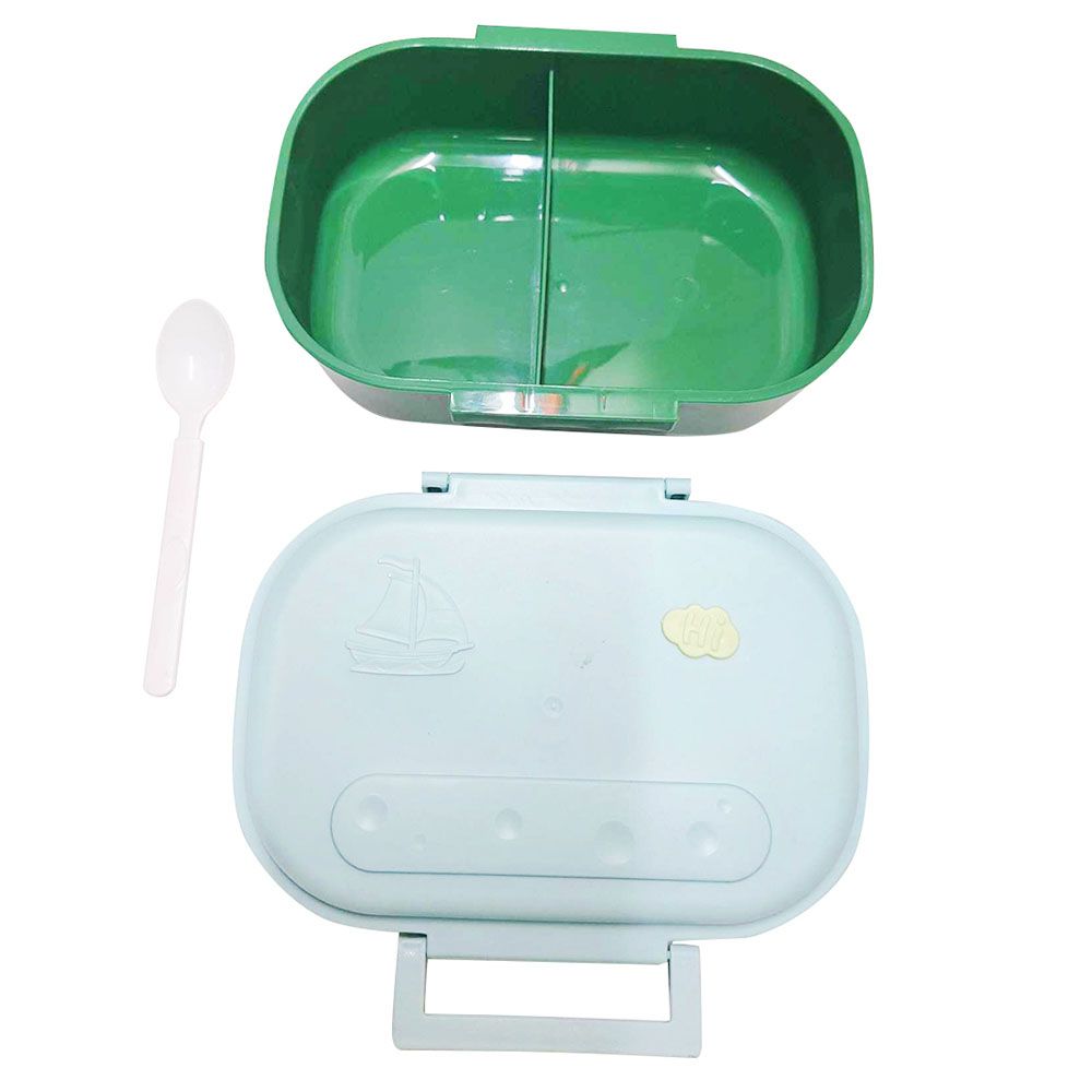 Star Babies - 2 Compartment Lunch Box With Spoon - Green