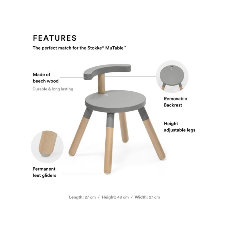 Stokke - MuTable Kids Chair V2 - Strom Grey